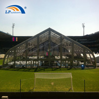 20x40m tente de terrain de sport incurvée de haute qualité à angle plus grand avec chargement de neige pour le stade ou différents événements de fête