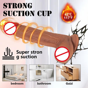 Starker, realistischer App-gesteuerter, beheizter Dildo-<span class=keywords><strong>Vibrator</strong></span> mit G-Punkt-Stimulation, schwarz, für Frauen, Sexspielzeug - Product Image 3