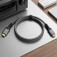   Câble 2.1 8K 60Hz Ultra Haute Vitesse 48 Gbps, 2 m, plaqué or, pour TV, moniteur, jeux, PS5, Xbox, écran