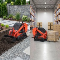 YGZG Potente Motore a 2 Cilindri, Minipala Cingolata da 400 kg per Lavori in Terreno Fangoso