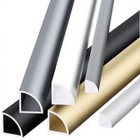 Profilé d'angle en aluminium en forme de L, épaisseur 2,5 mm, protection des bords des carreaux muraux, protection d'angle en métal anodisé, profil d'extrusion de bordure