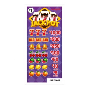 Mẫu Thiết Kế Sáng Tạo Jackpot Thẻ Tráng Giấy Tùy Chỉnh Kích Thước Logo In Kỹ Thuật Số Tùy Chỉnh Kéo Tab Vé - Product Image 3