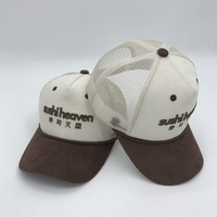 Gorras Trucker de 5 Paneles de Pana YKH, Gorra Trucker con Cierre a Presión y Logotipo Bordado en 3D, Gorras Trucker con Cuerda Frontal