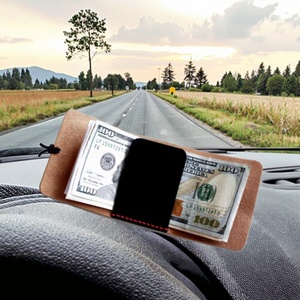 For Men's Slim <b>RFID</b> <b>Blocking</b> Money Clip <b>Wallet</b> Short Nylon Lining Receipt Holder Travel Presenter - Product Image 2