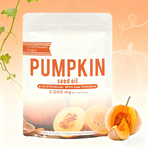 Yetişkin saç büyüme ve güzellik faydaları için WELLBODY Vegan kabak çekirdeği yağ yumuşak jel kapsüller - Product Image 1