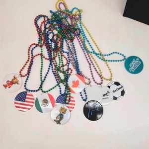 Collar de Cuentas de Plástico con Bandera Nacional de EE. UU.-México-Canadá - Accesorios de Animación con Bandera Nacional para Varios Países - Product Image 5