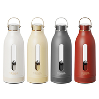 Draagbare USB & batterij blender sapcentrifuge met 3 snelheden, ijsvergruizer, compatibel met auto, mini fruit smoothie milkshake mixer