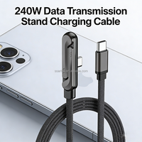 Cable de Carga Superrápida de 240W con Trenzado de Nailon Premium, Cable de Transferencia de Datos de Alta Velocidad de 480Mbps, Resistente y Sin Enredos