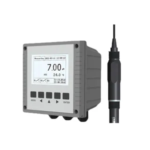 Contrôleur de PH numérique pour aquarium Transmetteur 4-20mA Analyseur PH ORP Sonde de capteur de pH pour le traitement de l'eau