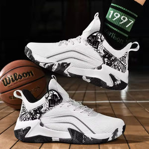 Zapatillas Deportivas Retro de Malla para Hombre, con Cordones, de Caña Baja, Blancas, Extra Grandes, Transpirables, Antideslizantes, Casuales - Product Image 5