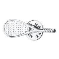 En gros, Broches fantaisie raquette de badminton, personnalisées, accessoire de mode pour chemise de costume homme, pince de col, bijoux pour mariage et smoking