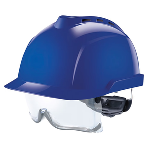 <span class=keywords><strong>Casque</strong></span> de sécurité de <span class=keywords><strong>chantier</strong></span> de marque réputée <span class=keywords><strong>MSA</strong></span> V-Gard 930 en ABS avec lunettes de protection intégrées pour la protection de la tête - Product Image 3