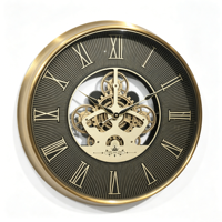 Jam Dinding Quartz Metal Gear Single Face 2025 Desain Modern Gaya Antik Still Life Dekorasi Rumah Mewah Ruang Tamu