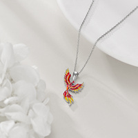 Fine Jewelry Collier à pendentif Phoenix en émail personnalisé en argent sterling 925 pour femme