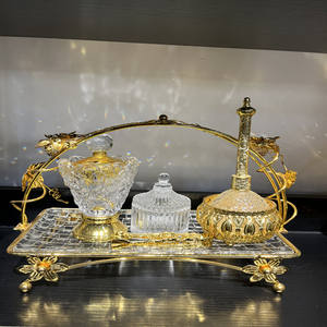 Decorazione per il Ramadan, Fabbrica Cinese, Decorazione Araba Portatile per Ufficio, Hotel, Casa, Moderno Bruciatore <span class=keywords><strong>d</strong></span>'Incenso Arabo in Acrilico Dorato - Product Image 3