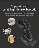 Lecteur de codes-barres sans fil portable pour lecteur de codes QR USB en stock pour entrepôt de vente au détail