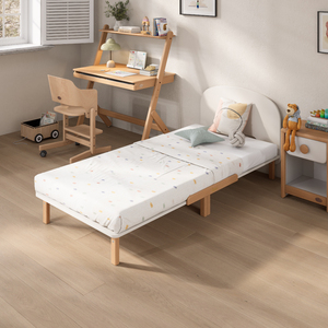 Vendita calda camera da letto mobili in legno per bambini bambini letti europei in faggio per bambini foglia letto singolo per ragazzi e ragazze piccola stanza - Product Image 2