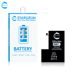 STAROZON <span class=keywords><strong>Batterie</strong></span> 100% authentique pour <span class=keywords><strong>iPhone</strong></span> <span class=keywords><strong>12</strong></span> <span class=keywords><strong>Mini</strong></span> Pro Max Tous modèles <span class=keywords><strong>Batterie</strong></span> de téléphone portable Disponible en stock - Product Image 1
