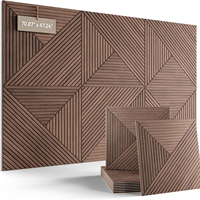 Panneaux muraux acoustiques en feutre à grain de bois 3D personnalisés, en fibre de polyester, insonorisants et décoratifs pour bureau, maison, hôtel, studio