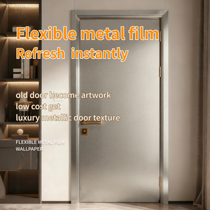 Rollo <span class=keywords><strong>de</strong></span> Película Metálica Cepillada <span class=keywords><strong>de</strong></span> Vinilo <span class=keywords><strong>de</strong></span> PVC, Resistente al Agua, Resistente al Aceite, Panel, Ascensor, Pared, Muebles, Puerta, Armario, Decoración - Product Image 5