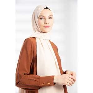 Chal de punto crepé beige - Product Image 2