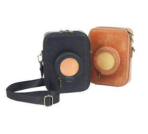 Sac pour appareil photo Fujifilm <span class=keywords><strong>Instax</strong></span> <span class=keywords><strong>Mini</strong></span> <span class=keywords><strong>EVO</strong></span> en cuir PU de haute qualité, fermeture éclair, étui de protection rétro, mignon, transport de l'objectif, doux, moderne - Product Image 2