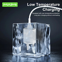 Pengisi Daya Dinding USB Maimi UK Plug 5V 2.4A Adaptor Daya Portabel Cangkang ABS+PC Tahan Api dengan Set Kabel Micro/Type-C/iOS