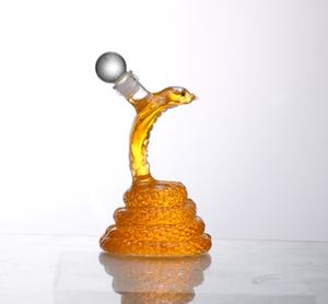 Bouteille à <span class=keywords><strong>vin</strong></span> en verre borosilicate de forme de <span class=keywords><strong>coq</strong></span> du zodiaque chinois, écologique, soufflée à la main, transparente, de petite taille, pour le bourbon - Product Image 5