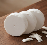 Boîte à tabac en plastique PP compatible Snus Pablo avec couvercle à clapet 60 ml, emballage chimique pour sachets de nicotine et de caféine