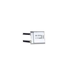 Cellules de poche Li NMC rechargeables <span class=keywords><strong>ultra</strong></span>-minces de 2,5 mm d'épaisseur, 60 mAh, NMC 3,7 V, 252020, batterie Li-polymère, lithium-ion polymère, Lipo - Product Image 1