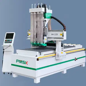 China PMSK 4 Spindles 1325 Woodworking Nesting Cnc Router Wood Machine For Panel Furniture