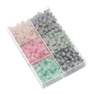 Perles de verre rondes translucides de 8 mm, perles en vrac pour la création de bracelets DIY, printemps 2024, origine Yiwu - Product Image 4