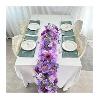Künstliche Blumen und Seiden rosen Runner Party und Hochzeits dekoration zum Verkauf