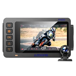 AZDOME M600 Motorrad-Dashcam GPS Navigation 3.0' Zoll Touchscreen WLAN Doppelaufnahme wasserdicht 1080P Dash Cam