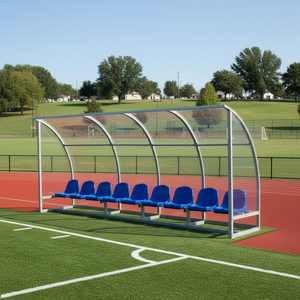 Refugio Móvil para Equipo de Fútbol de 6 Plazas, Banquillos para Fútbol con Asientos Tipo Cubeta para la Línea de los Reservas en Campos de Fútbol PY-ZBB-6 - Product Image 4