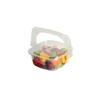 Panier à fleurs transparent jetable pour fruits coupés, desserts et gâteaux frais - Idéal pour le camping, les pique-niques et le printemps