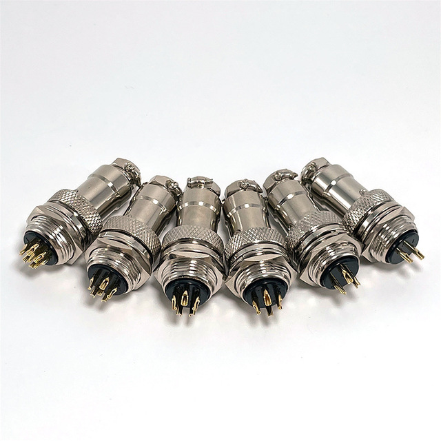 Aviation Circle Connector 2 3 4 5 6 7pin GX12 Connector Socket Male and Plug Female Connector