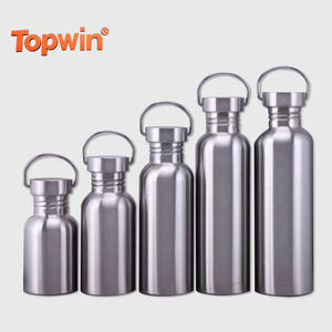 500/750/1000ml Stainless Steel Double Wall Vacuum Insulated Bullet-Shaped Water Bottle <b>Large</b> Capacity Big Mouth Lid 12-24 Hours - Product Image 1