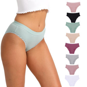 Nouveau bikini sexy en coton tricoté à fils, taille basse, respirant, sous-vêtements pour femmes 2024 - Product Image 1