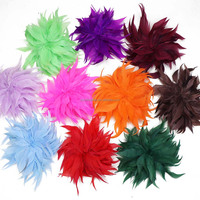 Broches en plumes d'oie en gros pour accessoires de cheveux, fournitures de mariage, chapeaux de fête, robes, accessoires vestimentaires, artisanat DIY