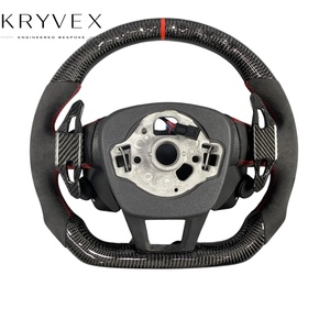 Volante Deportivo Kryvex Personalizado de Cuero Nappa y Fibra de Carbono, Agarre de 35 mm, 3 Radios, para <span class=keywords><strong>Audi</strong></span> A6/A7/A8/Q7 <span class=keywords><strong>2018</strong></span>-2025 S6 <span class=keywords><strong>RS6</strong></span> S7 RS7 S8 - Product Image 4
