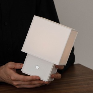 Desk <b>Lamp</b> LED Touch Control Battery Powered White Black Version Home <b>Office</b> Reading Light Geometric Design Portable - Product Image 4