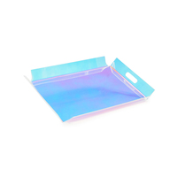 Plateau de service en acrylique de couleur arc-en-ciel, design spécial, plateau en lucite pour table, taille personnalisable, plateau en plexiglas pour fête