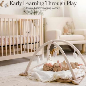 MaiBeiBi-Alfombra de juego para bebés, tapete grande de lujo para gimnasio con 6 juguetes y <span class=keywords><strong>12</strong></span> tarjetas de hito para bebés y niños pequeños - Product Image 5