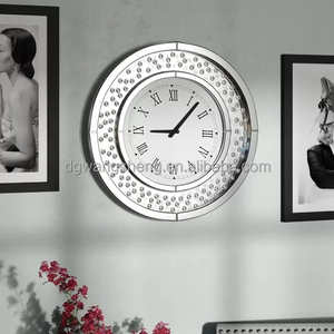 Villa Diamond Crystal <strong>Mirrored</strong> Standing <strong>Clock</strong> - Product Image 4