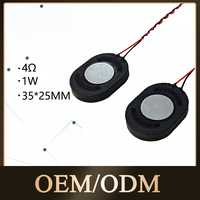 KBE-3525 Mini haut-parleur ovale 35*25mm 8 Ohm 2W avec pilote audio intégré étanche IP67 aimant néodyme 80-110dB pour ordinateur portable