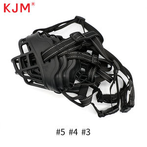 Muselière pour chien réglable en nylon réfléchissant, motif simple et solide, produit pour animaux de compagnie en plastique, personnalisable, muselière pour chien réglable fournie - Product Image 2