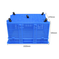 Panier de rangement ventilé empilable et emboîtable de grande capacité pour légumes, fruits et poissons