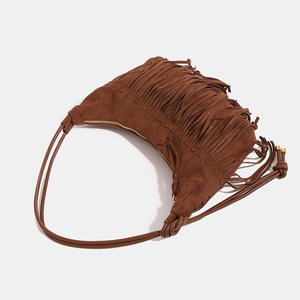 High Quality Bohemian Crossbody Bag Large Capacity Solid Color PVC Zipper Closure <b>Waterproof</b> Vintage Fashion - Product Image 2