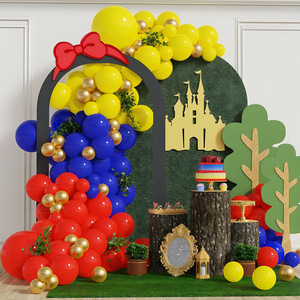 Guirlande de ballons sur le thème de la princesse <span class=keywords><strong>Blanche</strong></span>-<span class=keywords><strong>Neige</strong></span> rouge, jaune et bleue, 139 pièces, décorations d'<span class=keywords><strong>anniversaire</strong></span> pour filles, vente en gros - Product Image 2